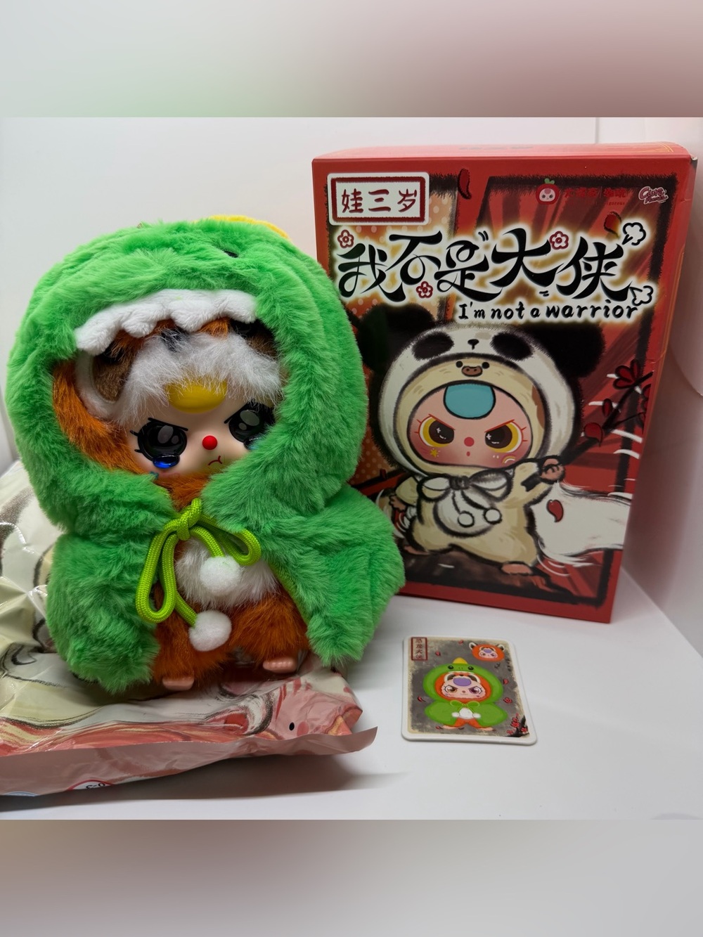 Baby Three I’m Not A Warrior Confirmed Dinosaur Fox Plush Doll Special Eyes